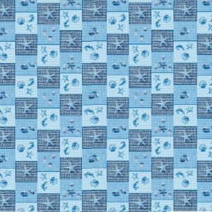 Антихлъзгаща постелка 497-3 морски мотиви, 65 см | цена за 1линм