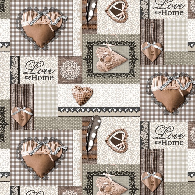 Мушама Фантастик 1056-1 Love my home, 140см | цена за 1линм