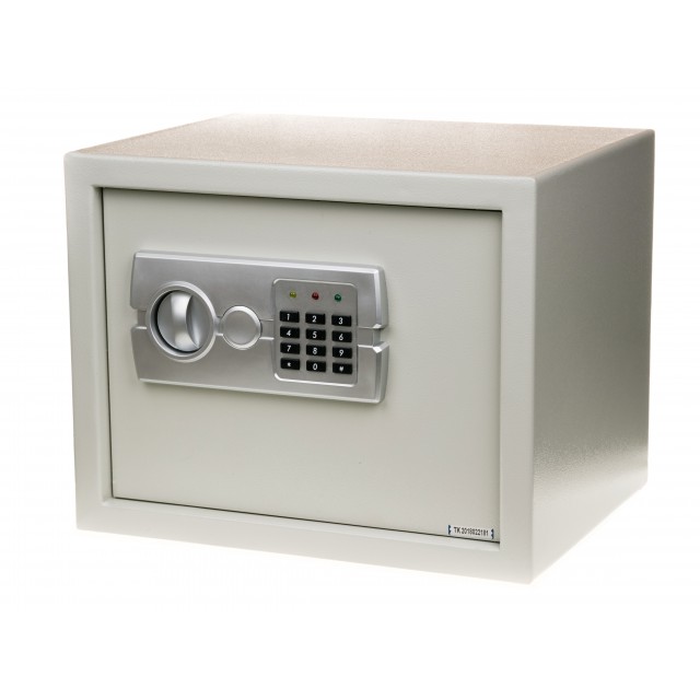Сейф електронен E30DC - 30 х 38 х 30 см, Светло сив | цена за 1бр