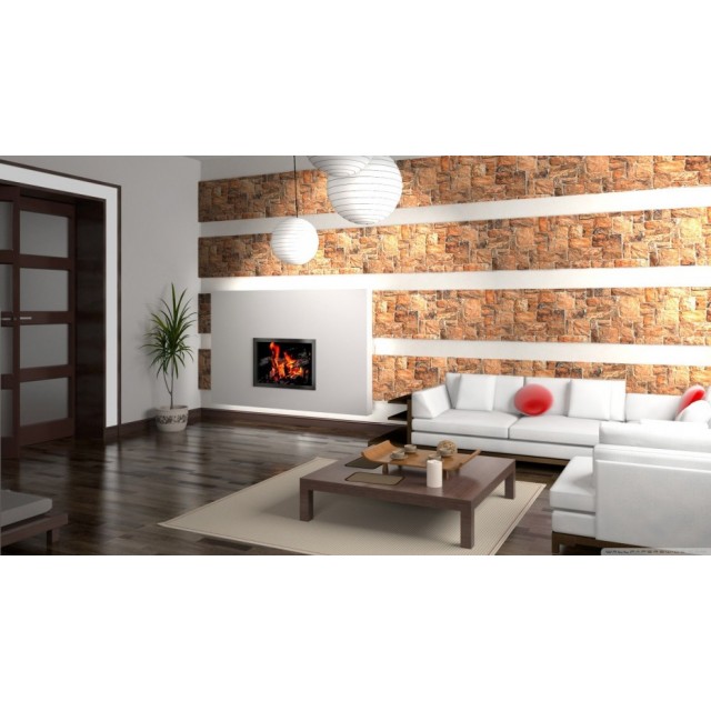 PVC панел за стена 49.8 х 98 см, Плочка натурал | цена за 1бр