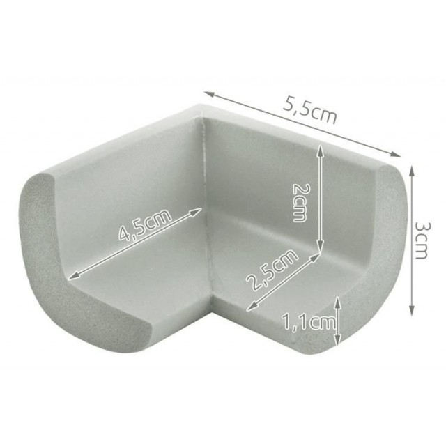 Защита за ъгли от пяна - 4 бр (сива) Защита за ъгли от пяна - 4 бр (сива)
