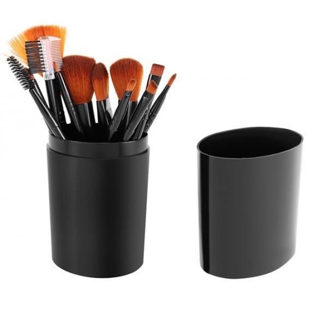Комплект от 12 професионални четки за грим Черен 8694