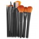 Комплект от 12 професионални четки за грим Черен 8694