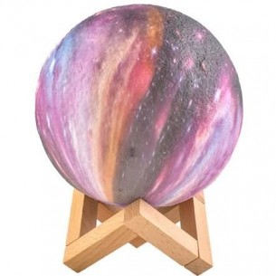 Нощна лампа луна 15см, 16 цвята