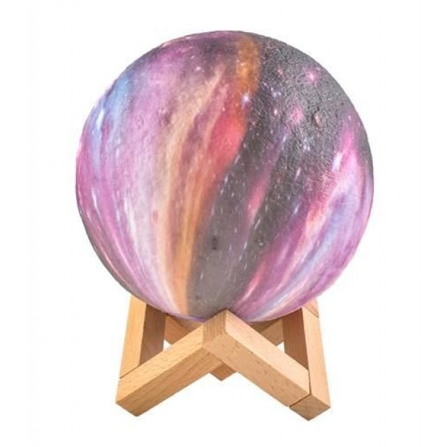 Нощна лампа луна 15см, 16 цвята