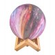 Нощна лампа луна 15см, 16 цвята