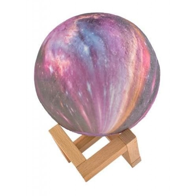 Нощна лампа луна 15см, 16 цвята