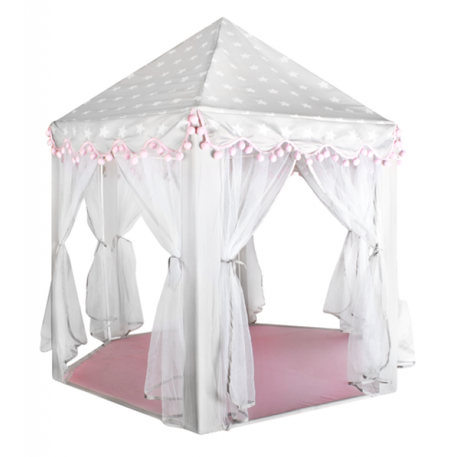 Сива и розова детска палатка Kruzzel