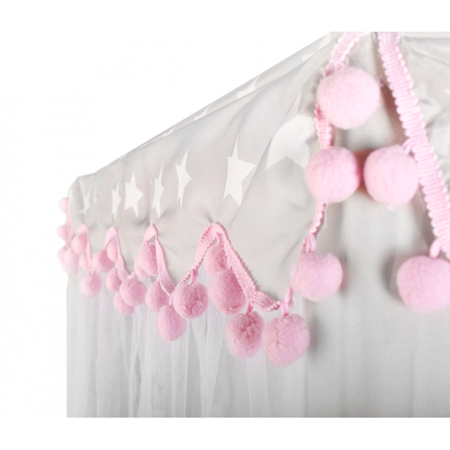 Сива и розова детска палатка Kruzzel