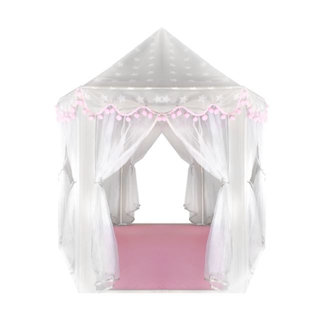 Сива и розова детска палатка Kruzzel