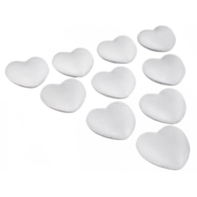 Стиропор сърце 8см - 10 бр