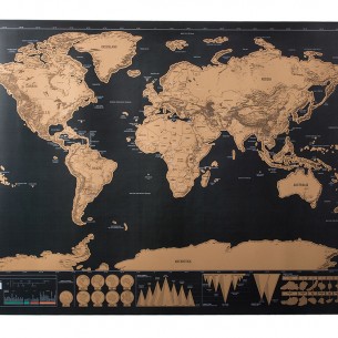 Скреч карта на света за пътешественик 82 х 59 см Скреч карта на света за пътешественик 82 х 59 см