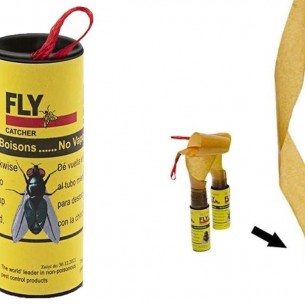 Придържайте се към мухи. Капан за насекоми. Самозалепваща лента 4 ролки Придържайте се към мухи. Капан за насекоми. Самозалепваща лента 4 ролки