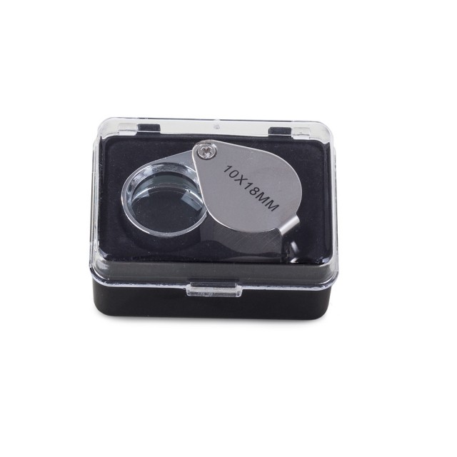 Сгъваема джобна лупа 20х 18мм стомана