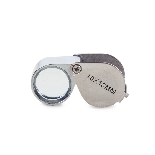 Сгъваема джобна лупа 20х 18мм стомана