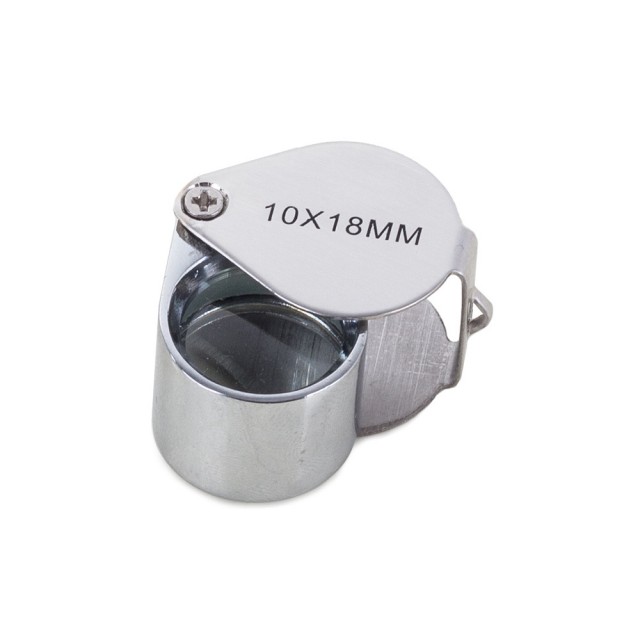 Сгъваема джобна лупа 20х 18мм стомана