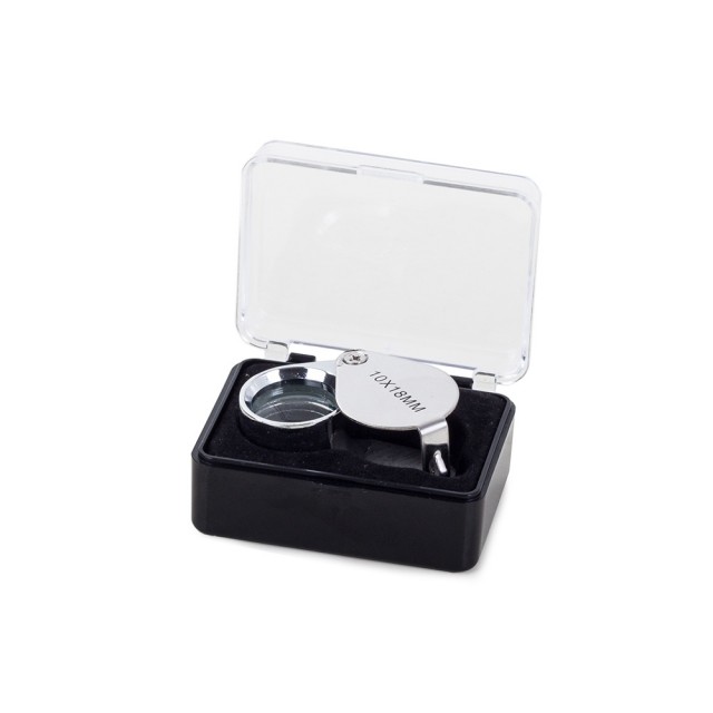 Сгъваема джобна лупа 20х 18мм стомана