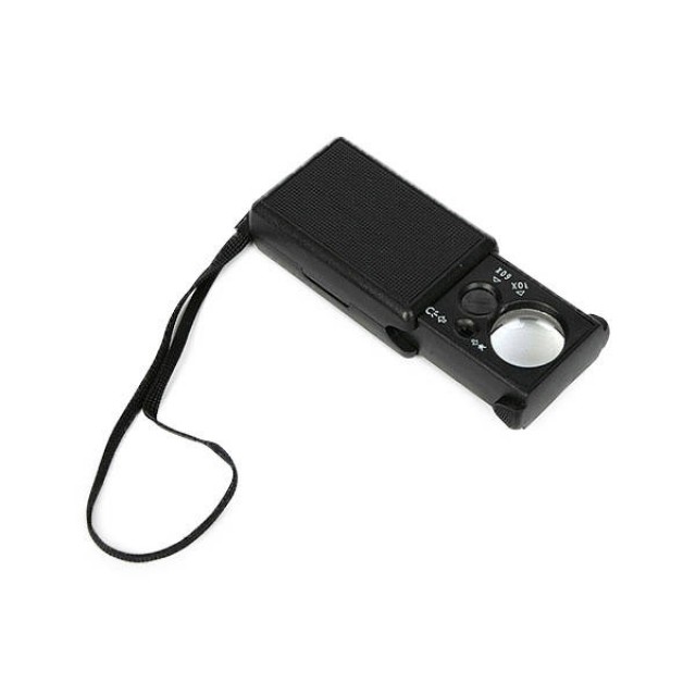 Юбилейна джобна лупа. UV разтегателен светодиод 30x 60x