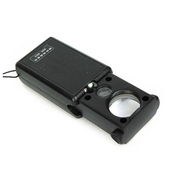 Юбилейна джобна лупа. UV разтегателен светодиод 30x 60x