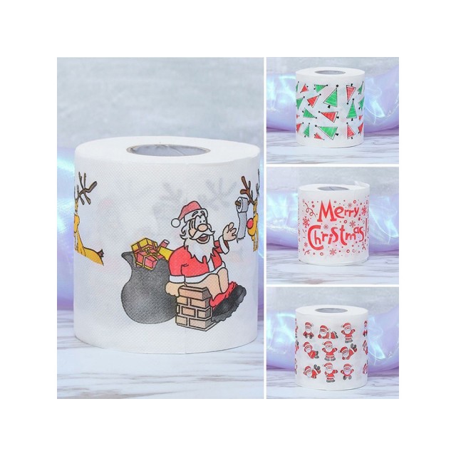 Коледна тоалетна хартия santa funny wc