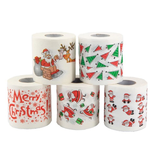 Коледна тоалетна хартия santa funny wc
