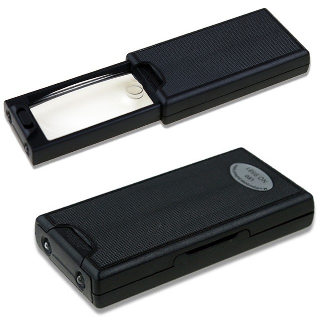 Джобна лупа за бижута led uv 45x