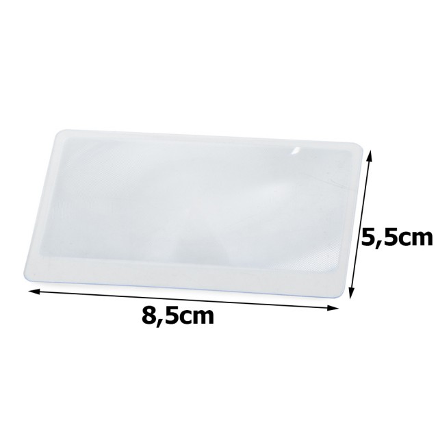 Лупа визитка френелова леща карта 85х55мм