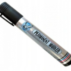 Перманентен маркер черен кръгъл водоустойчив