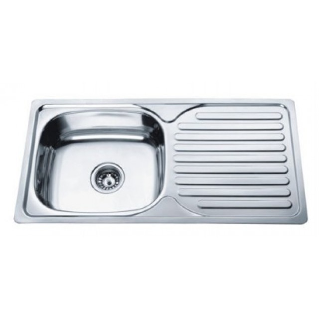 Метална мивка за кухня Cascada D8643AR, 86 х 43 х 17 см, Дясна