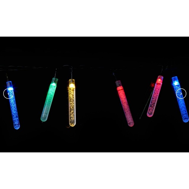 Соларна LED лампа за градина гирлянд с 10 бр. LED стика SSL-6161