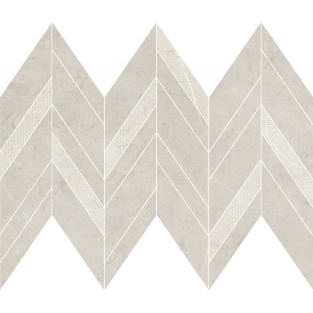 Декор за стена 25.5x29.8см Cersanit Manzila grys chevron mix mosaic matt