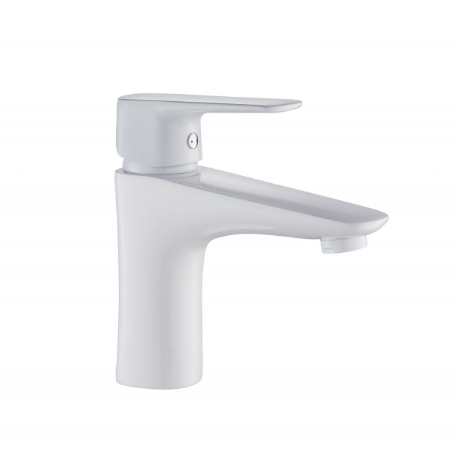 Едноръкохватков смесител за мивка Cascada Life White