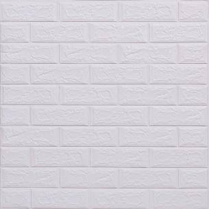 Топлоизолационно самозалепващо пано Classical Brick 70 x 77 x 0.8 см, Бяла тухла | цена за 1бр