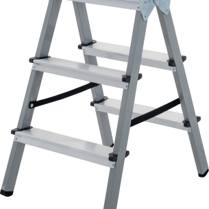 Стълба двустранна домакинска желязо/алуминий 2х3 150кг | цена за 1бр