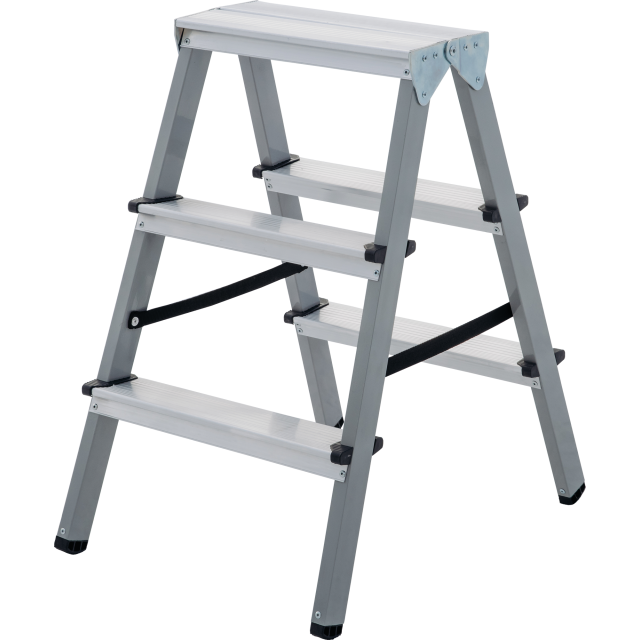 Стълба двустранна домакинска желязо/алуминий 2х3 150кг