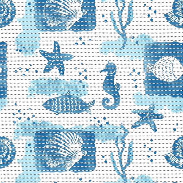 Антихлъзгаща постелка Морски дизайн 4035-1 65 см