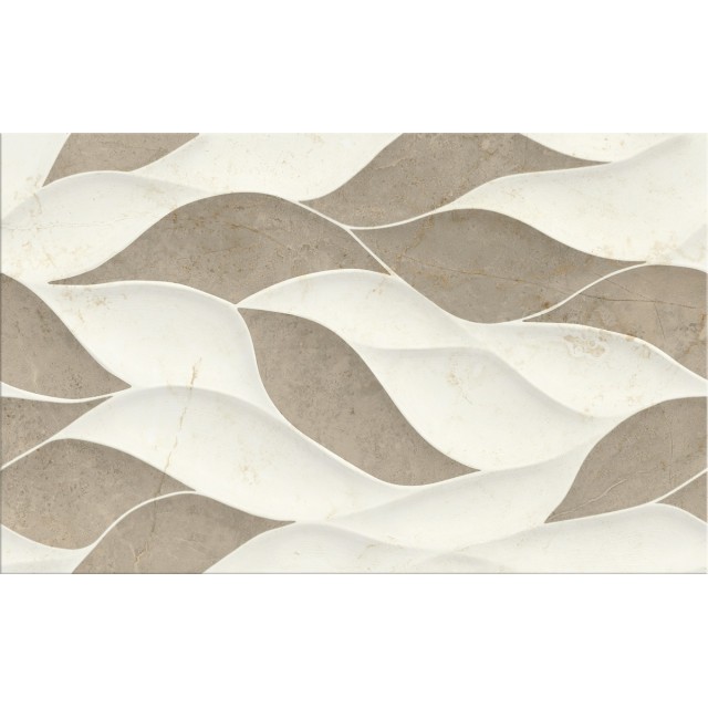 Стенна плочка Cersanit pineville cream/grey glossy structure G1, 25 x 40 см