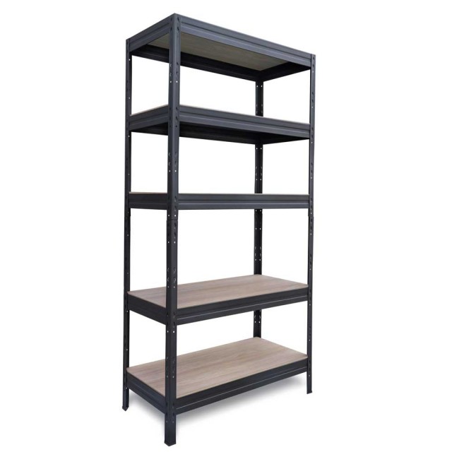 Стелаж метален Premium 5x120кг 1800х900х400мм - ламинат дъб