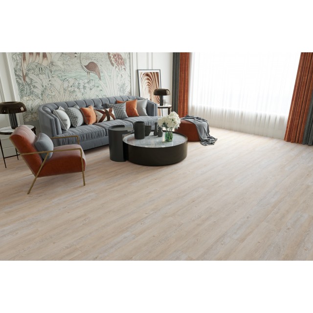 Водоустойчива винилова настилка (SPC) на клик, Grey Oak, 1220 x 180 x 3.5 + 1 мм/0.3 мм