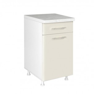 Шкаф с една врата и чекмедже, D45KFB Беж гланц | цена за 1бр Шкаф с една врата и чекмедже, D45KFB Беж гланц | цена за 1бр