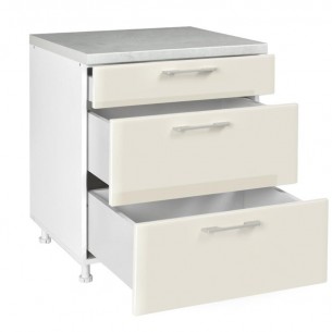 Шкаф с три чекмеджета, D803FB Беж гланц | цена за 1бр Шкаф с три чекмеджета, D803FB Беж гланц | цена за 1бр
