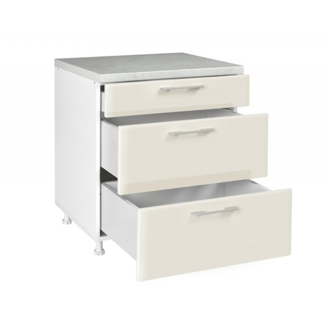 Шкаф с три чекмеджета, D803FB Беж гланц
