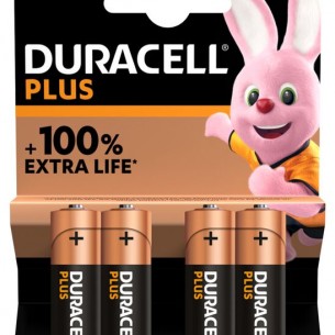 Батерии Duracell Plus MN1500 AA 4бр. блистер | цена за 1блистер