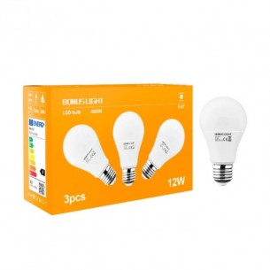 LED Крушка 12W BONUS LIGHT, Е27/230V/50HZ 4000K - 3 броя | цена за 1бр