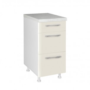 Долен шкаф с три чекмеджета Matis D403FB Беж гланц, 40 x 60 x 85 см | цена за 1бр