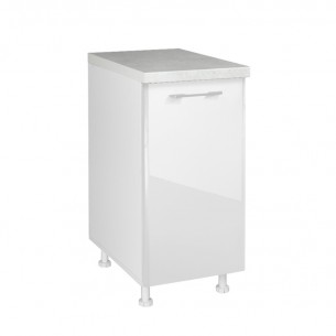 Долен шкаф с една врата и рафт Matis D40 Бял гланц,  | цена за 1бр