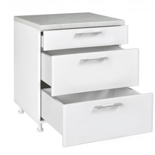 Долен шкаф с три чекмеджета Matis D803FB Бял гланц | цена за 1бр