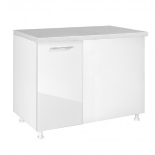 Долен шкаф с eдна врата и глуха част Matis DU100, Бял гланц, 100 x 60 x 85 см | цена за 1бр