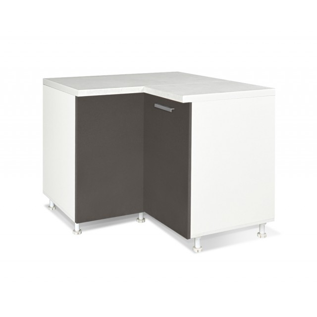 Долен ъглов шкаф с чупеща се врата Matis DU2K Сив, 100/60 x 100/60 x 85 см