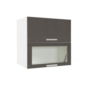 Горен шкаф с врата и витрина Matis VH80 Сив, 80 x 31 x 72 см | цена за 1бр